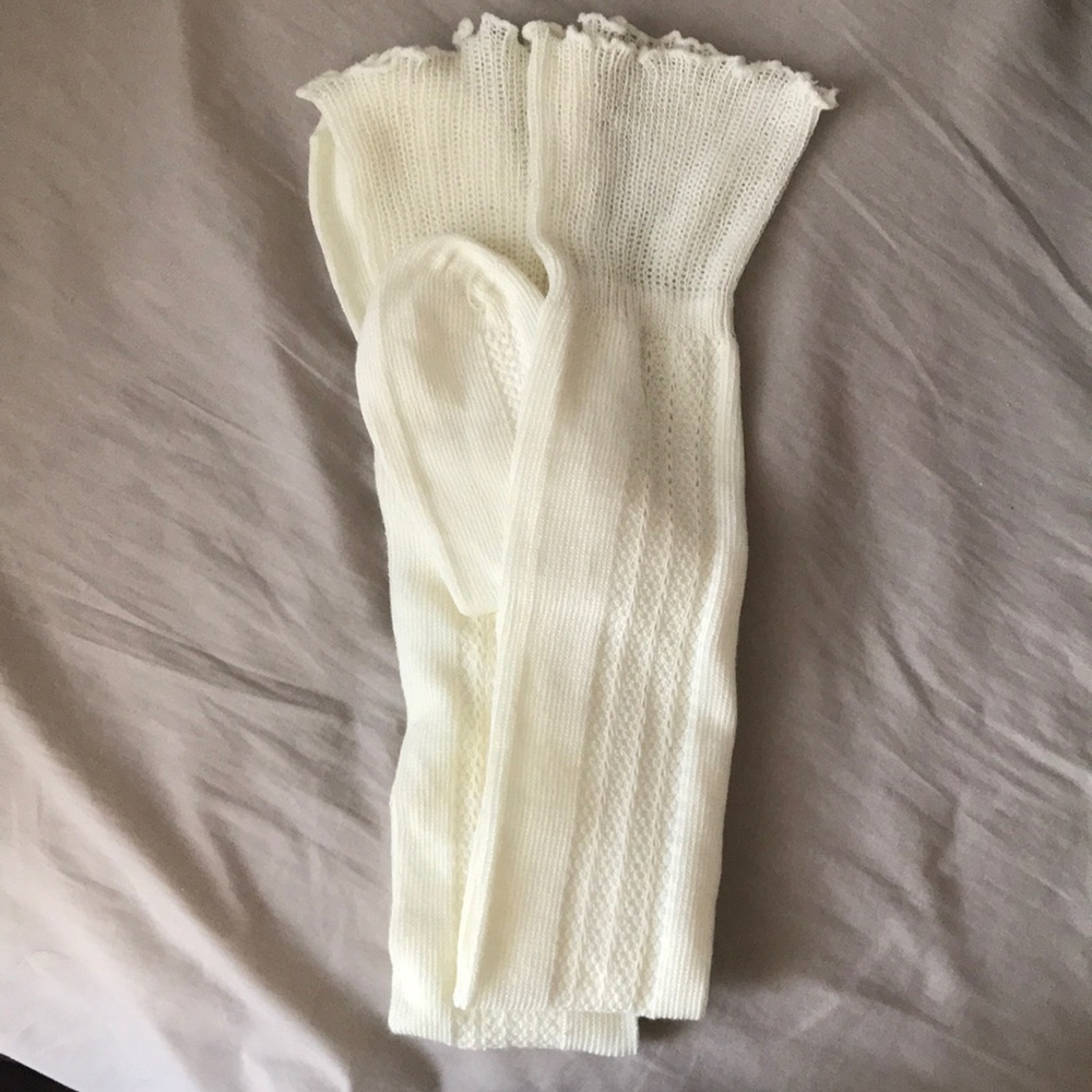 Free People Ivory Thigh High Socks